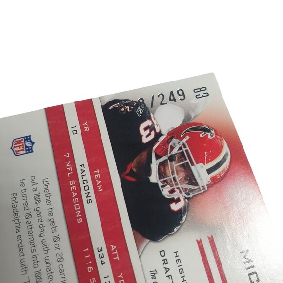 2011 Panini Totally Certified Michael Turner 83 Blue Materials 48 of 249 Jersey - Picture 3 of 3